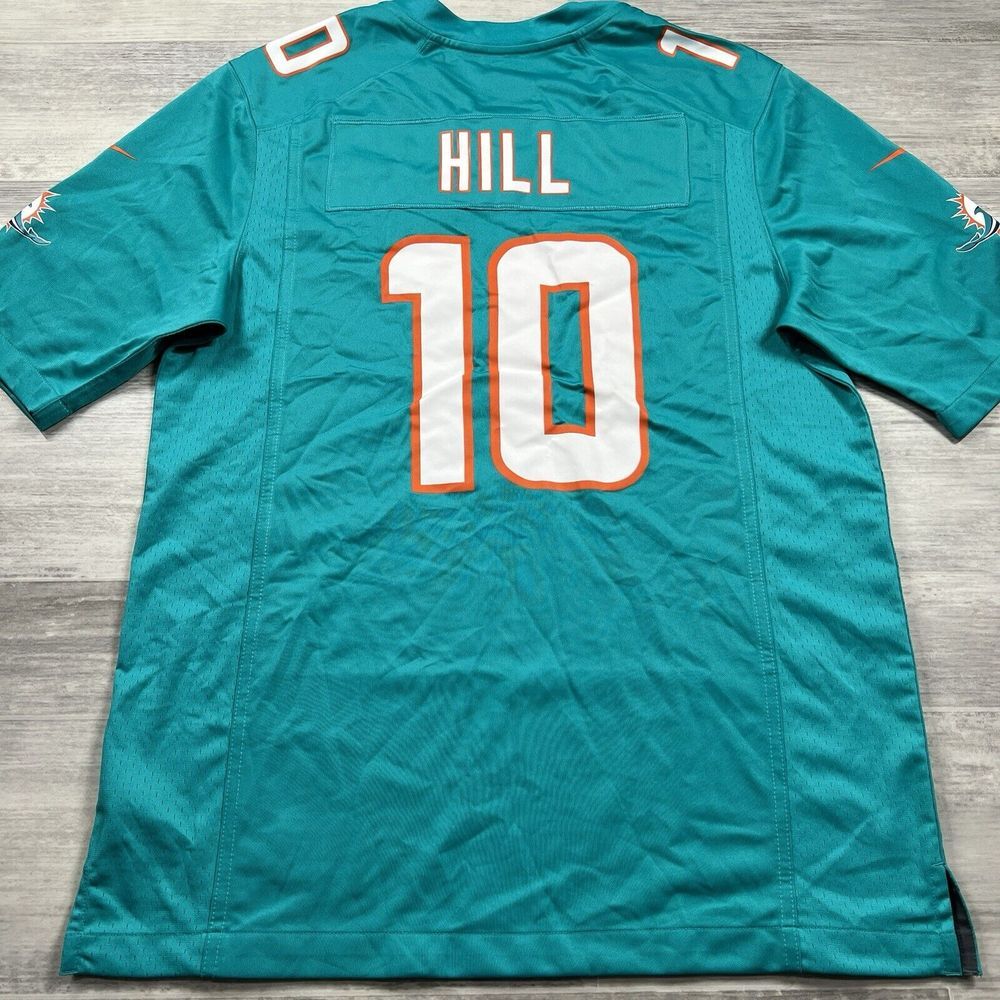 Nike Engineered Miami Dolphins NFL Jersey Men's Size M Blank Front Teal #10 Hill